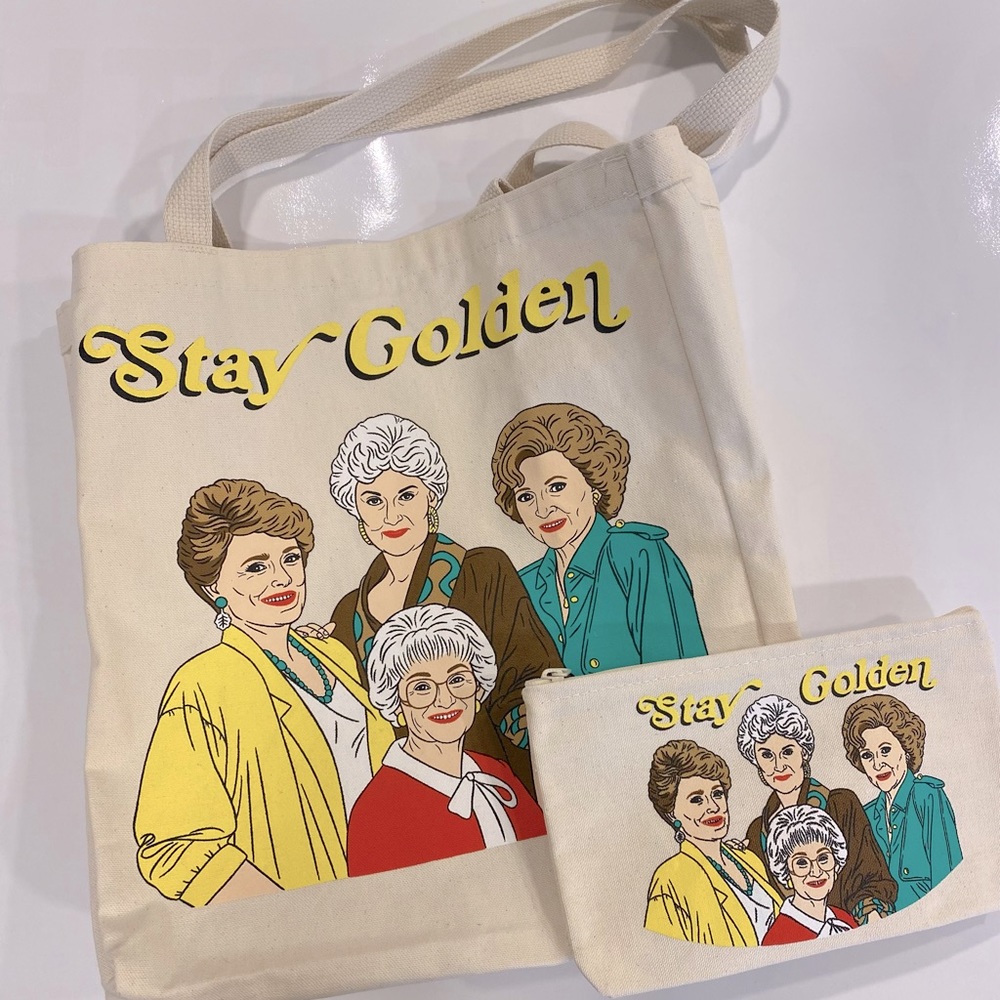 Golden Girls Canvas Tote and mini bag with zipper